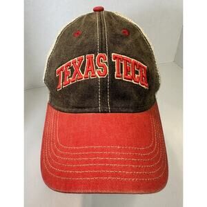 Texas Tech Red Raiders Trucker Hat Cap Legacy Charcoal Red Tan Adjustable